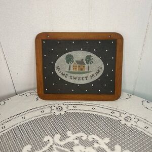Antique Slate Board with Hand Painted Home Sweet Home Sign Design